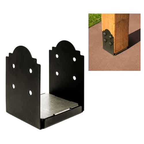 Simpson Strong-Tie Post Base for 10x10 Black Powder-Coated Outdoor Accents